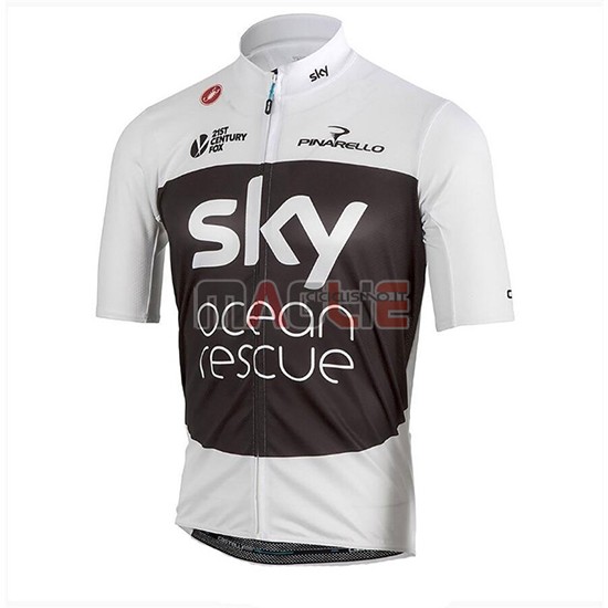 Maglia Sky Manica Corta 2018 Bianco Nero - Clicca l'immagine per chiudere